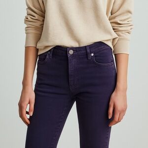 Chico's Slimming Girlfriend Slim Leg Ankle Purple Size 12 Cotton Blend